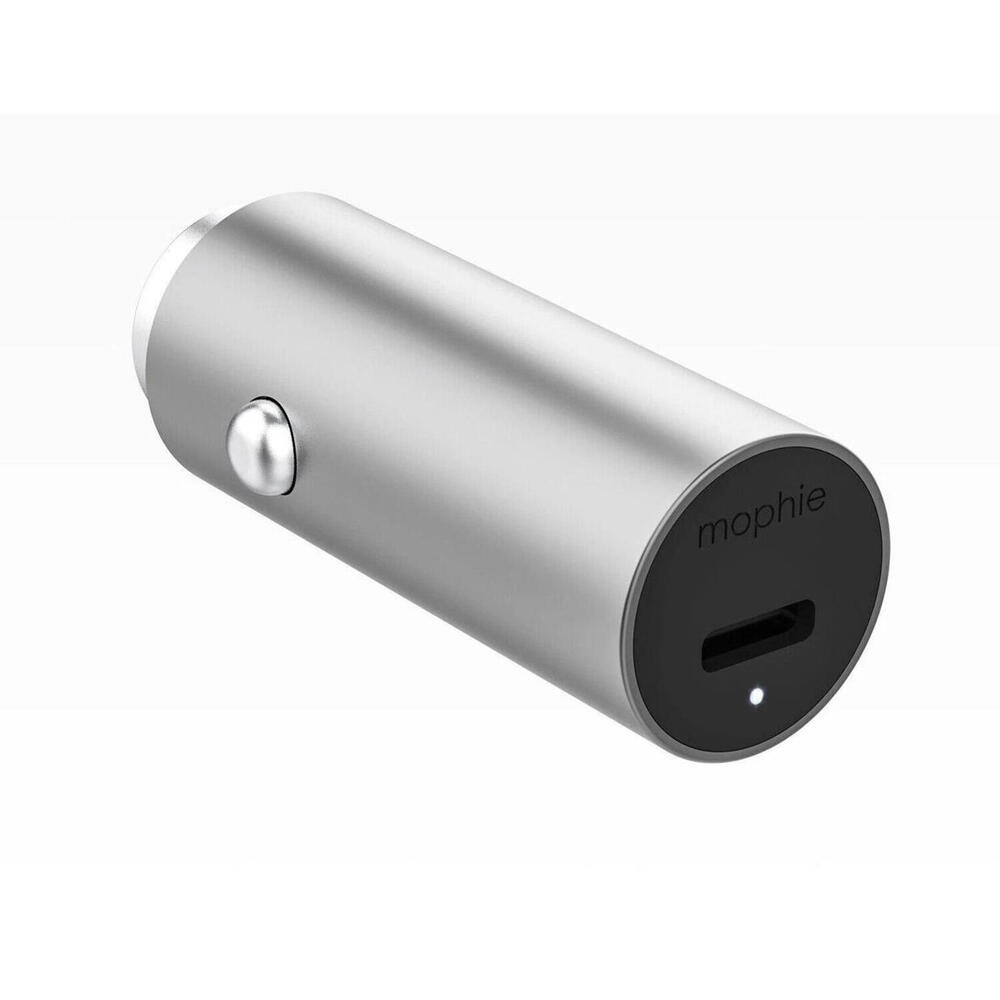 Mophie 18W USB-C PD Car Charger Aluminum Silver Fast Charge 409903474